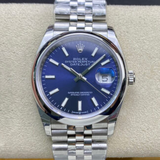 AAA Replica Rolex Datejust M126200-0006 EW Factory Stainless Steel Blue Dial Mens Watch