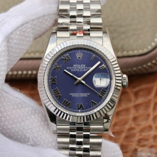AAA Replica Rolex Datejust 36MM GM Factory Stainless Steel Blue Dial Mens Watch