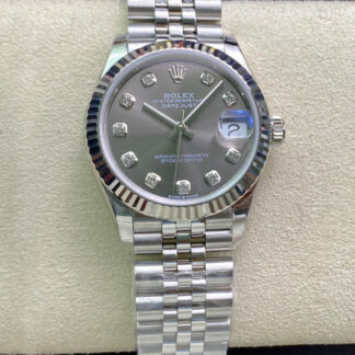 AAA Replica Rolex Datejust M278274-0008 31MM EW Factory Diamond Grey Dial Ladies Watch