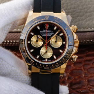 AAA Replica Rolex Daytona Cosmograph M116518ln-0047 JH Factory Black Dial Mens Watch