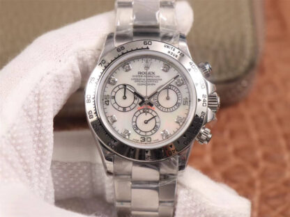 AAA Replica Rolex Daytona Cosmograph 116520-78590 JH Factory White Diamond Dial Mens Watch