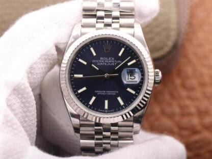 AAA Replica Rolex Datejust M126234-0017 EW Factory Dark Blue Dial Mens Watch