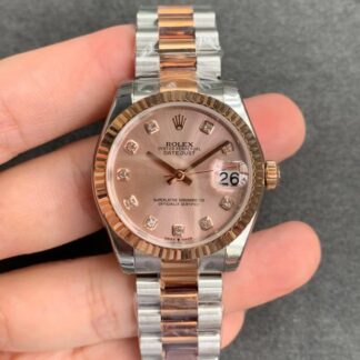 AAA Replica Rolex Datejust M278271-0023 GS Factory Pink Dial Ladies Watch
