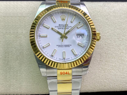 AAA Replica Rolex Datejust M126333-0015 EW Factory Yellow Gold White Dial Mens Watch