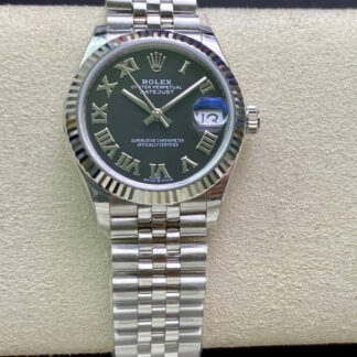 AAA Replica Rolex Datejust M278274-0002 31MM EW Factory Stainless Steel Black Dial Ladies Watch