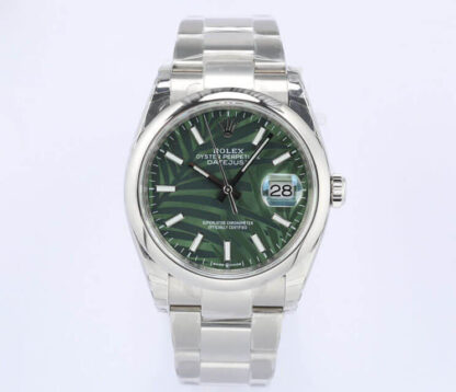 AAA Replica Rolex Datejust M126200-0020 EW Factory Green Palm Leaf Dial Mens Watch