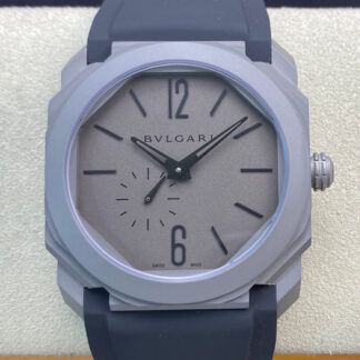 AAA Replica Bvlgari Octo Finissimo BV Factory V2 Rubber Strap Mens Watch