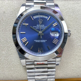 AAA Replica Rolex Day Date M228206-0015 EW Factory Blue Dial Mens Watch