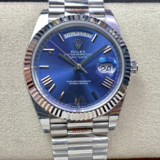 AAA Replica Rolex Day Date M228236-0007 EW Factory Blue Dial Mens Watch