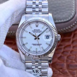 AAA Replica Rolex Datejust 36mm 116234 AR Factory White Dial Mens Watch