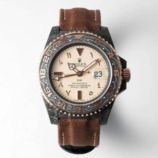 AAA Replica Rolex GMT-MASTER II Diw Brown Fabric Strap Mens Watch