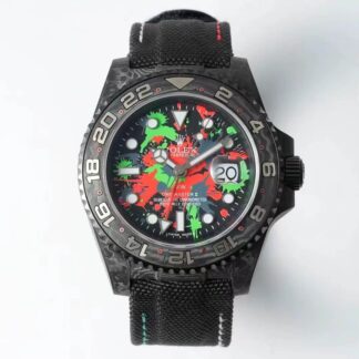 AAA Replica Rolex GMT-MASTER II Diw Carbon Fiber Color Dial Mens Watch