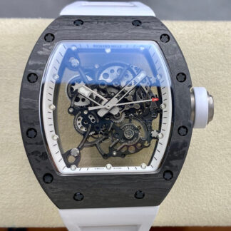 AAA Replica Richard Mille RM-055 BBR Factory White Strap Mens Watch