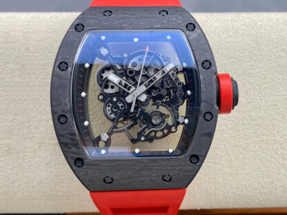 AAA Replica Richard Mille RM-055 BBR Factory Red Strap Mens Watch