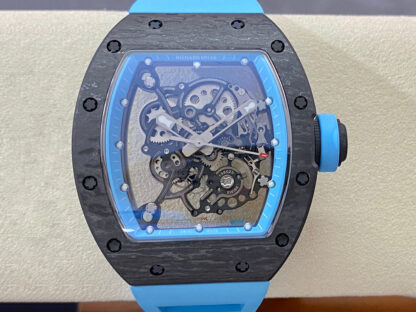 AAA Replica Richard Mille RM-055 BBR Factory Blue Strap Mens Watch