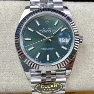 AAA Replica Rolex Datejust M126334-0027 Clean Factory Mint Green Dial Mens Watch