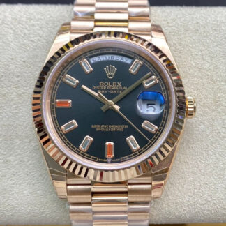 AAA Replica Rolex Day Date EW Factory Rose Gold Mens Watch