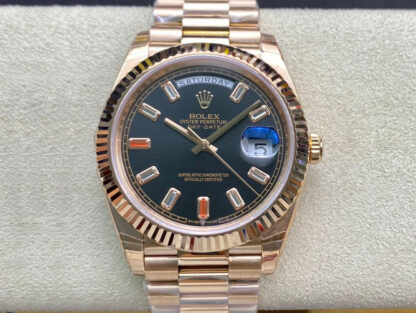 AAA Replica Rolex Day Date EW Factory Rose Gold Mens Watch