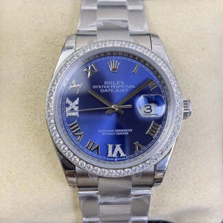 AAA Replica Rolex Datejust M126284RBR EW Factory Blue Dial Mens Watch