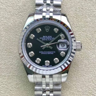 AAA Replica Rolex Datejust 279174 28MM BP Factory Black Dial Ladies Watch