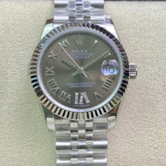 AAA Replica Rolex Datejust M278274-0028 31MM EW Factory Gray Dial Ladies Watch