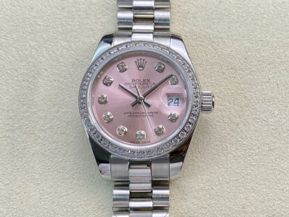 AAA Replica Rolex Datejust M279139RBR-0005 28MM BP Factory Pink Dial Ladies Watch