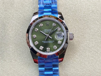 AAA Replica Rolex Datejust 28MM BP Factory Green Dial Ladies Watch