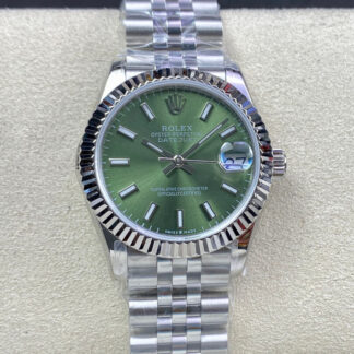 AAA Replica Rolex Datejust M278274-0018 31MM EW Factory Green Dial Ladies Watch