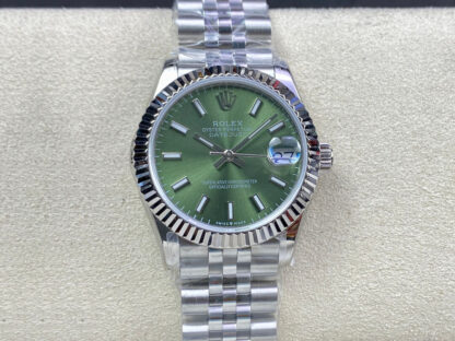 AAA Replica Rolex Datejust M278274-0018 31MM EW Factory Green Dial Ladies Watch