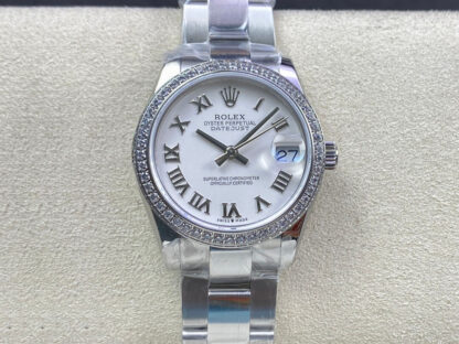 AAA Replica Rolex Datejust M278384RBR-0013 31MM EW Factory White Dial Ladies Watch