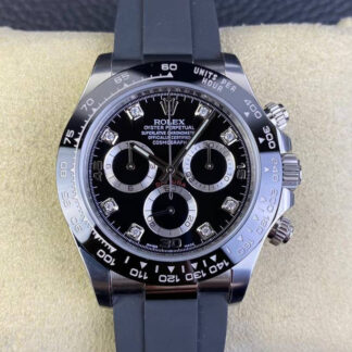 AAA Replica Rolex Cosmograph Daytona M116519LN-0025 Clean Factory Black Dial Mens Watch