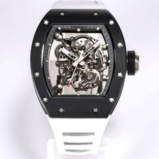AAA Replica Richard Mille RM-055 BBR Factory Black Ceramic Case Mens Watch