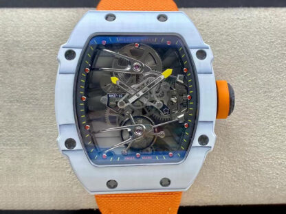 AAA Replica Richard Mille RM27-02 RM Factory Skeleton Tourbillon Orange Strap Mens Watch