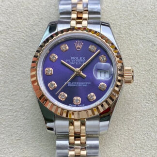 AAA Replica Rolex Datejust M279171-0015 28MM BP Factory Purple Dial Ladies Watch