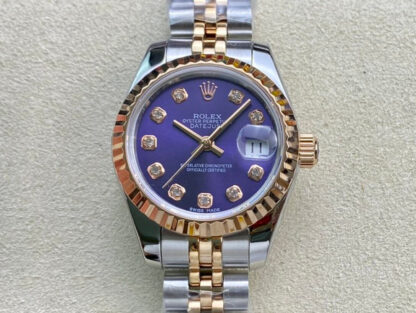 AAA Replica Rolex Datejust M279171-0015 28MM BP Factory Purple Dial Ladies Watch