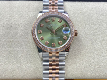AAA Replica Rolex Datejust 31MM EW Factory Rose Gold Ladies Watch
