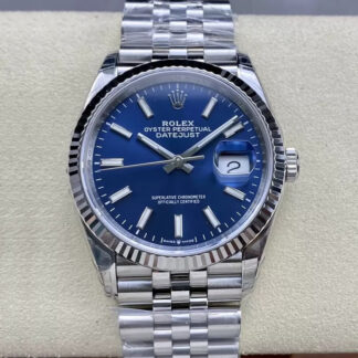 AAA Replica Rolex Datejust M126234-0017 36MM VS Factory Blue Dial Mens Watch