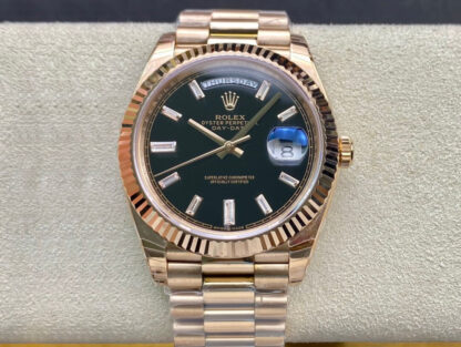 AAA Replica Rolex Day Date 228238a EW Factory V2 Black Dial Mens Watch