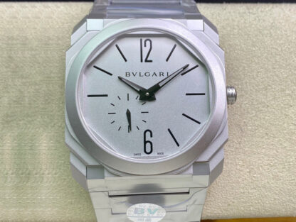 AAA Replica Bvlgari Octo Finissimo 103011 40MM BV Factory Silver Dial Mens Watch