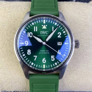 AAA Replica IWC Pilot IW328205 M+ Factory Green Dial Mens Watch