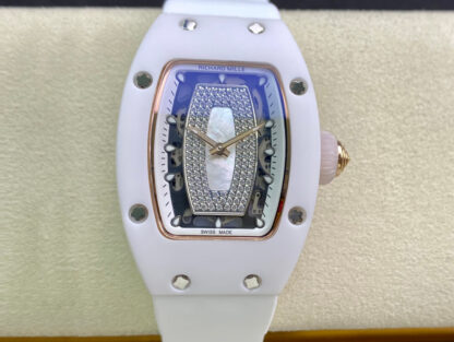 AAA Replica Richard Mille RM 07-01 RM Factory Ceramic White Strap Ladies Watch