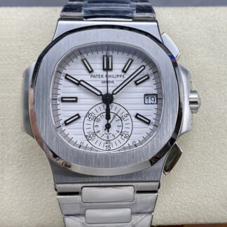 AAA Replica Patek Philippe Nautilus 5980/1A-019 PPF Factory White Dial Mens Watch