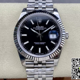 AAA Replica Rolex Datejust M126334-0018 VS Factory Black Dial Mens Watch