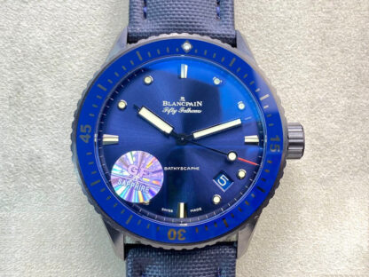 AAA Replica Blancpain Fifty Fathoms 5000-0240-O52A GF Factory Blue Bezel Mens Watch | aaareplicawatches.is