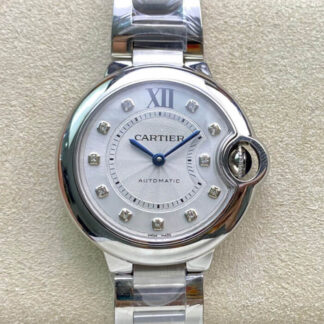 AAA Replica Cartier Ballon Bleu WE902074 33MM V6 Factory Steel Strap Women Watch | aaareplicawatches.is