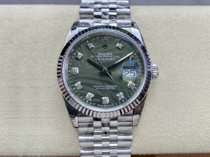 AAA Replica Rolex Datejust M126234-0055 36MM VS Factory Palm Leaf Motif Dial Mens Watch | aaareplicawatches.is