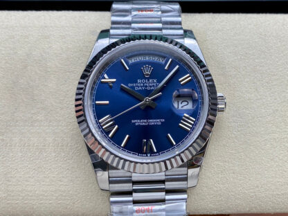 AAA Replica Rolex Day Date M228236-0007 GM Factory V2 Blue Dial Mens Watch | aaareplicawatches.is