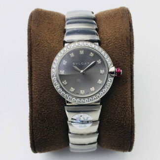 AAA Replica Bvlgari LVCEA BV Factory Diamond Gray Dial Women Watch | aaareplicawatches.is