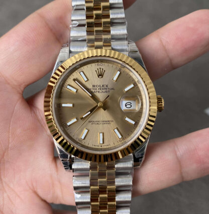 AAA Replica Rolex Datejust M126333-0010 41MM VS Factory Gold Bezel Mens Watch | aaareplicawatches.is