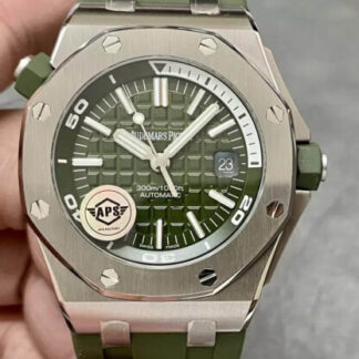 AAA Replica Audemars Piguet Royal Oak Offshore 15710ST.OO.A052CA.01 APS Factory Green Dial Mens Watch | aaareplicawatches.is
